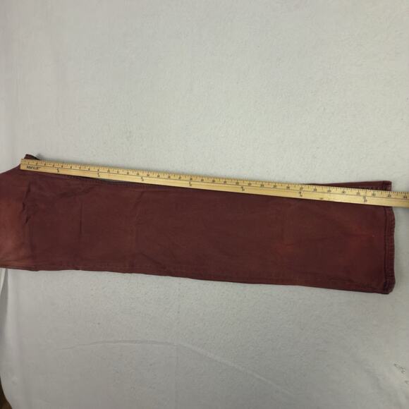 Diesel Safado Jeans Mens 34x32 Red Wash 0J824 Slim Straight Button Fly USA Made - Picture 7 of 14